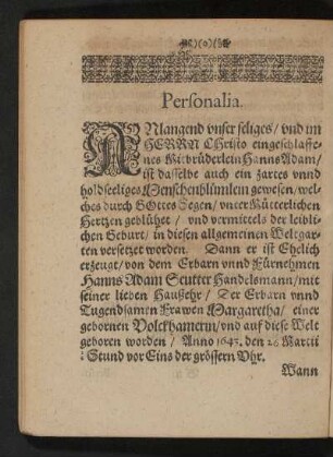 Personalia.