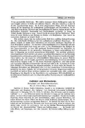 Luftfahrt und Weltverkehr