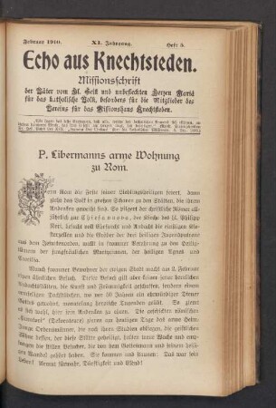 Heft 5. Februar 1910