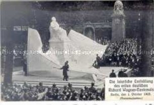 Enthüllung des Richard Wagner-Denkmals in Berlin