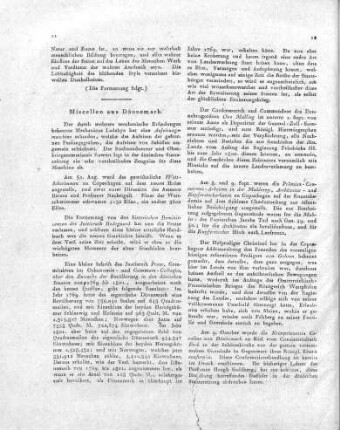 Miscellen aus Dännemark.