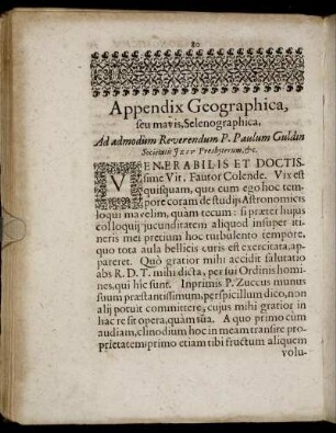 Appendix Geographica seu mavis Selenographica