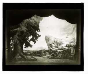 Bühnenbild: Die Walküre, Festspielhaus Bayreuth: Modell, Walkürenfelsen 3. Aufzug