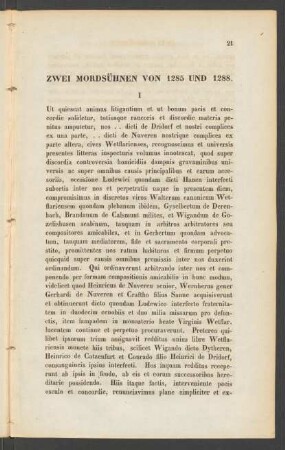 Zwei Mordsühnen Von 1285 Und 1288.