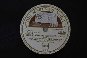 Morte di Valentino (Death of Valentine) : "Faust" (Act 4); Part 1; Conclusion / De Lauzieres - Gounod