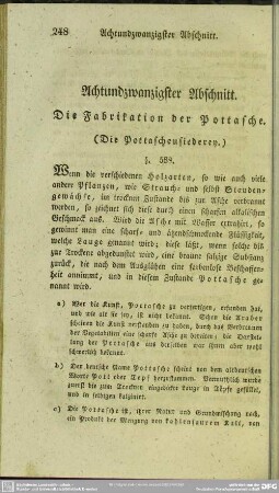 Achtundzwanzigster Abschnitt. Die Fabrikation der Pottasche