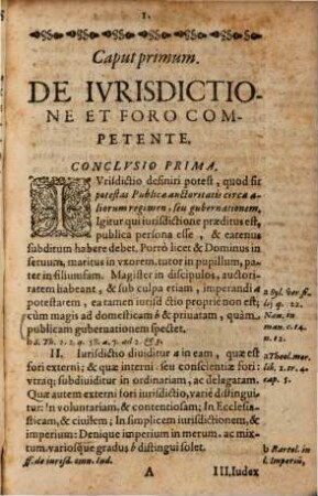 Conclusiones can. de iurisdictione et iudicis ordinar. potestate