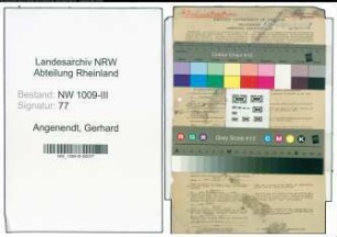Entnazifizierung Gerhard Angenendt , geb. 23.08.1875 (Staedt.Arbeiter)