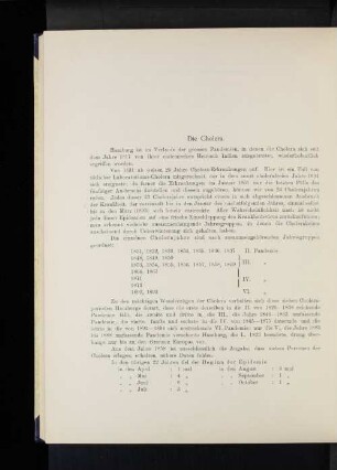 Die Cholera.