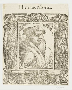 Bildnis Thomas Morus, Blatt aus: Paolo Giovio, "Elogia", Basel 1577