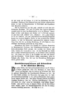 Hausbesitzerorganisationen und Bodenreform in der öffentlichen Meinung