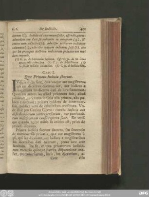 Cap. I. Quae Privata Iudicia fuerint.