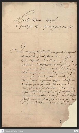 Brief von August Hermann Francke an Friedrich Heinrich von Seckendorff.