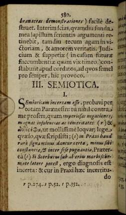 III. Semiotica.