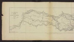 Uebersichtskarte der Elbe von Geesthacht bis zur Mündung der Lühe 1854