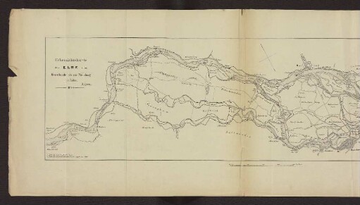 Uebersichtskarte der Elbe von Geesthacht bis zur Mündung der Lühe 1854