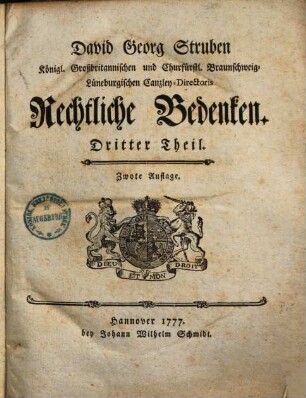 David Georg Struben Königl. Großbritannischen und Churfürstl. Braunschweig-Lüneburgischen Vicecanzlers Rechtliche Bedenken, 3