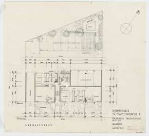 Wohnhaus Südwestkorso 7, Berlin-Friedenau: Grundriss Erdgeschoss 1:100