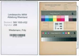 Entnazifizierung Fritz Wiedemann , geb. 20.03.1901 (Schmelzer)
