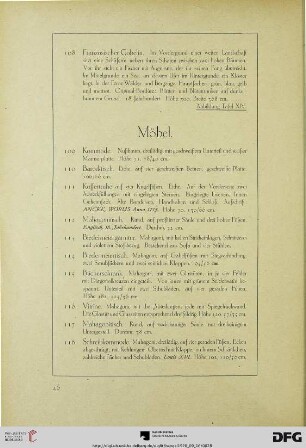 Möbel (Nr. 109-159)