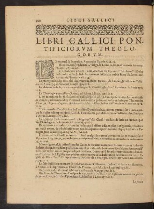 Libri Gallici Pontificiorum Theologorum.