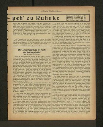Der gewerkschaftliche Gedanke als Bildungsfaktor
