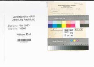 Entnazifizierung Emil Krause , geb. 01.02.1899 (Polizist)