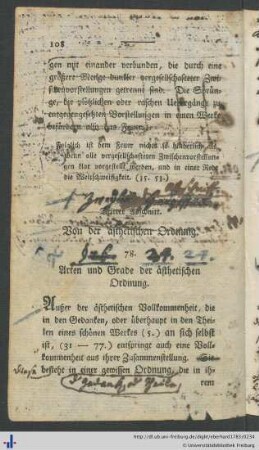 Dritter Abschnitt. Von der bedingten ästhetischen Vollkommenheit der Gedanken.