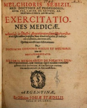 Exercitationes medicae
