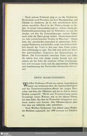 Erste Selbständigkeit