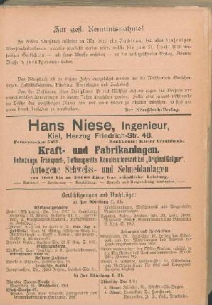 Zur gefl. Kenntnisnahme!