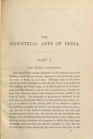 The industrial arts of India : with map and woodcuts, 1