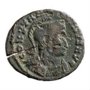 Münze, Follis, Aes 3, 320 n. Chr.