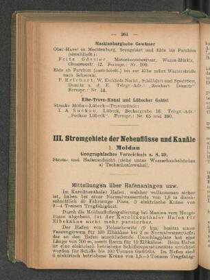 Mitteilungen über Hafenanlagen usw.