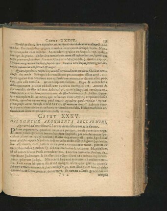 Caput XXXV. Diluuntur Argumenta Bellarmini.