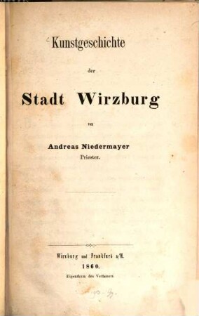 Kunstgeschichte der Stadt Wirzburg