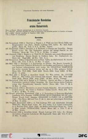 Französische Revolution und erstes Kaiserreich (Nr. 196-523)