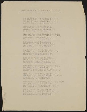 Franz Dingelstedt: Gedicht: Themsefahrt; Herausgebertätigkeit: Österreichischer Almanach auf das Jahr 1916