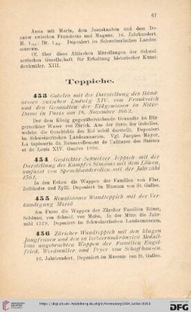 Teppiche (Nr. 453-458)