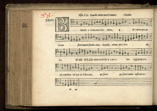 27. [= 58.] Benedic anima mea Domino