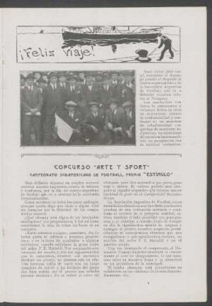 Concurso "Arte y Sport" : Campeonato Sudamericano de Football, premio "Estímulo"