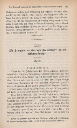 447-461 Die Drangsale norddeutscher Frauenklöster in der Reformationszeit : II.