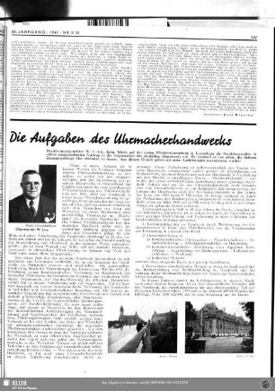 Die Aufgaben des Uhrmacherhandwerks