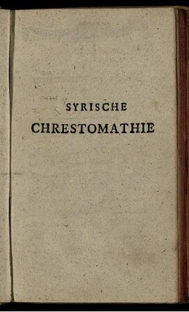 Syrische Chrestomathie