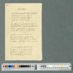 Das Wort, Reinschrift, [2. Fassung, kurz vor 01.06.1846]