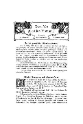 Mieter-Bewegung und Bodenreform