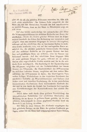 Publikationsauszug mit Notiz Humboldts "Rother Schnee in Graubünden"