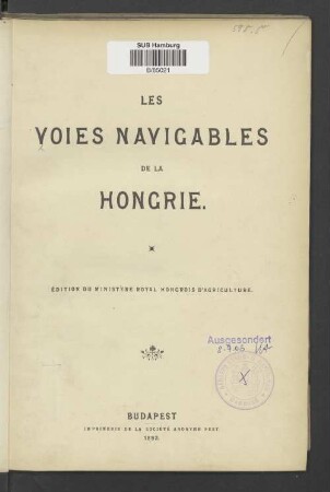 Les voies navigables de la Hongrie