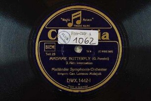 Madame Butterfly : 3. Akt: Intermezzo / (G. Puccini)