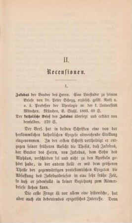 491-497 [Rezension] Schegg, Peter, Jakobus der Bruder des Herrn